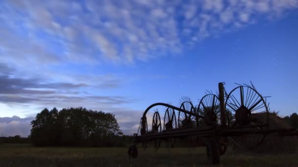 Stjärnhimmel moln försenad — Stockvideo