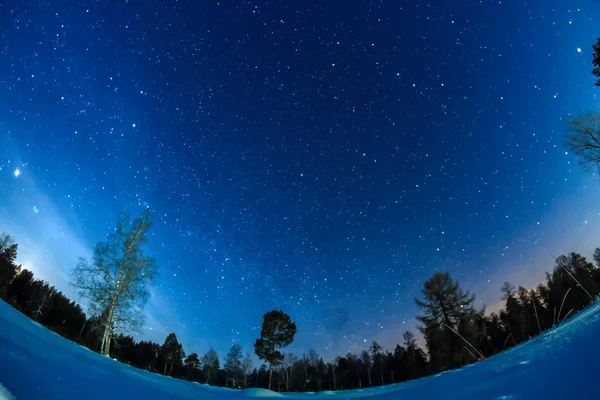 Ciel étoilé en hiver — Photo