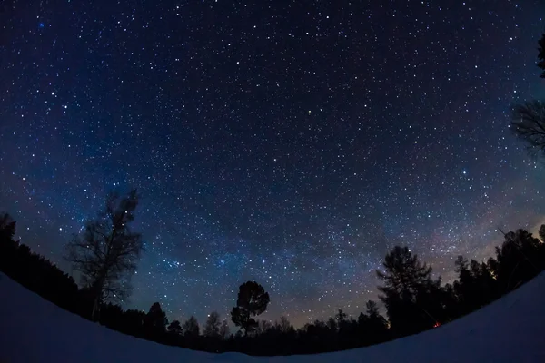 Stjärnhimmel på vintern — Stockfoto