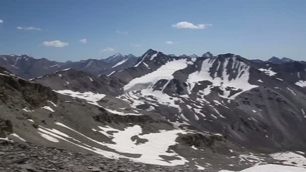 Panorama of mountains, the height of over 4000 meters. — Stock Video