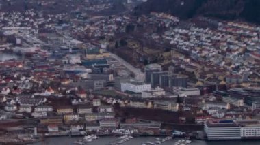günbatımı şehri. Bergen, Norveç