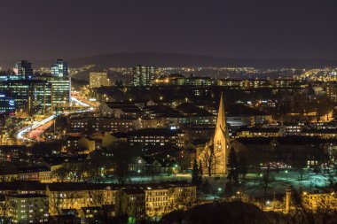 gece oslo, Lilleström kirke, Norveç