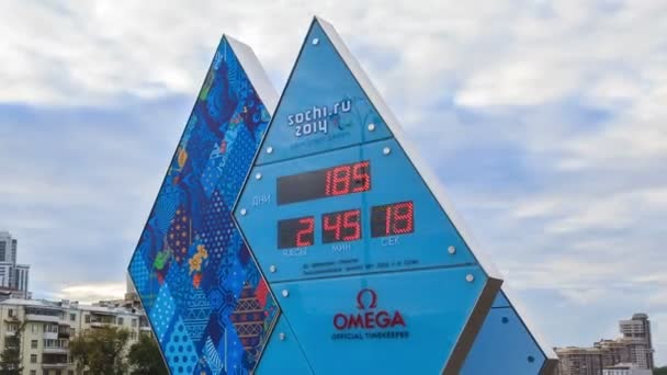 Paralympic Clock Games in Sochi 2014. Time Lapse — Stock Video