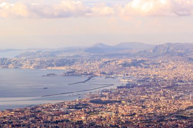 Napoli Vezüv görünümden. İtalya