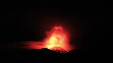 etna Dağı patlama.