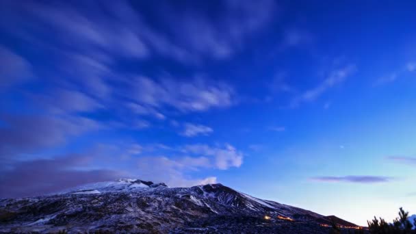 Świt nad wulkan etna. — Wideo stockowe