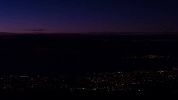 Aube au-dessus de la côte de Sicile. Italie . — Video