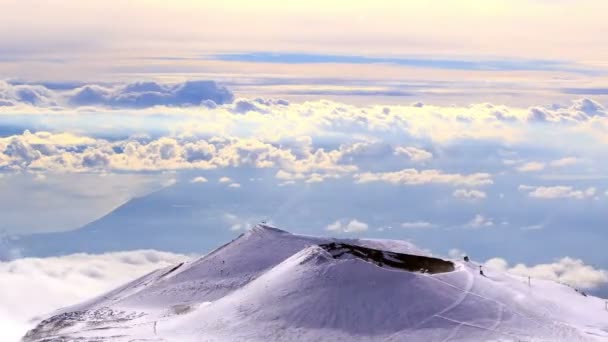 Etna Dağı sönmüş kraterler biri — Stok video