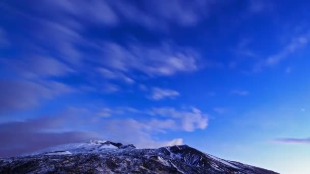 Світанку над вулкан Етна. — стокове відео