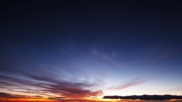 Puesta de sol y la Vía Láctea . — Vídeos de Stock