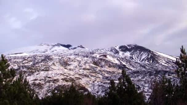 Dormant Etna volcano — Stock Video