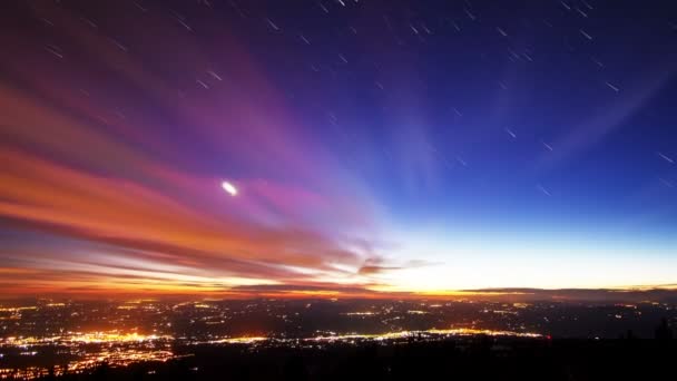 Huellas de luces de estrella — Vídeos de Stock