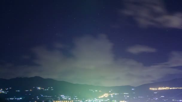 Mountains at night. — Stock Video