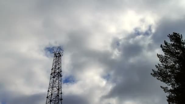 Torre eléctrica — Vídeo de stock