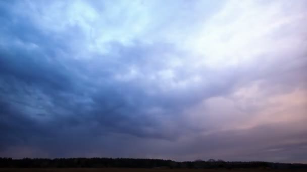 Sonnenuntergangswolken — Stockvideo