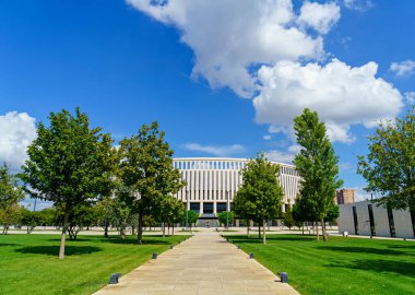 Krasnodar, Rusya - 27 Ağustos 2020: Krasnodar Stadyumu. Yaz