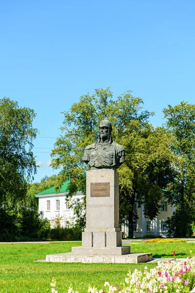 Pereslavl Zalessky Russia Agosto 2020 Monumento Alexander Nevsky Piazza Rossa — Foto Stock