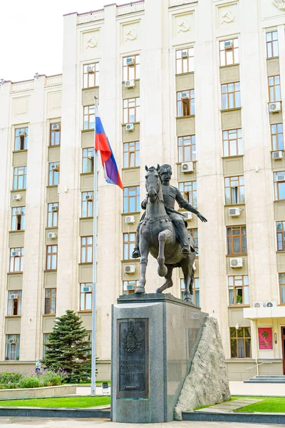Krasnodar Rússia Agosto 2020 Monumento Aos Cossacos Kuban — Fotografia de Stock