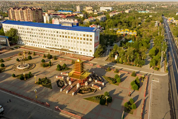 Elista Rusya Ağustos 2021 Yedi Gün Pagoda Kalmykia Cumhuriyeti Hükümet — Stok fotoğraf