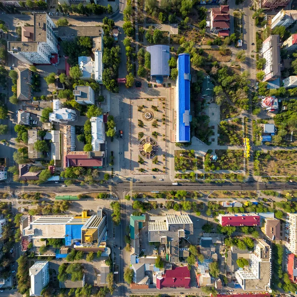 Elista Rusia Pagoda Los Siete Días Plaza Lenin Vista Aérea — Foto de Stock
