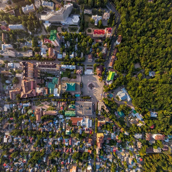 Essentuki Russia Resort Town Panoramic View City Sunset Aerial View — Stock Photo, Image