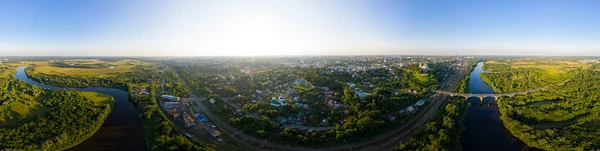 Rusland Vladimir Panorama 360 Van Het Centrum Klyazma Rivier Met — Stockfoto