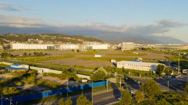 Sochi, Rusya - 4 Eylül 2021: Sirius - Bilim ve Sanat Parkı Kültür Merkezi. Sirius Üniversitesi, Hava Görünümü  