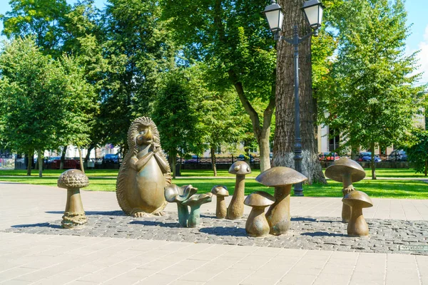 Tula Rússia Agosto 2020 Mushroom Glade Genre Sculpture Tula Kremlin — Fotografia de Stock