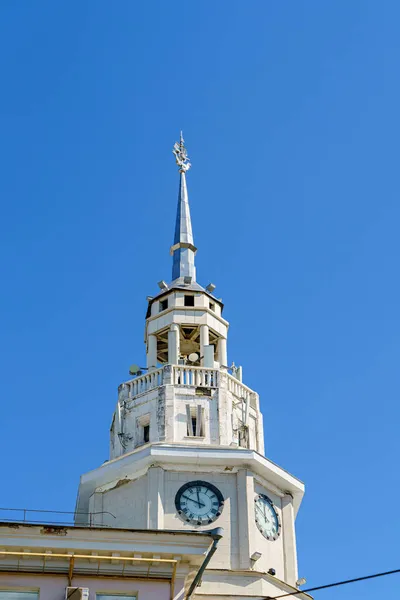 Voronezh Russia August 2020 Voronezh Hotel Clock Tower Lenin Square — Stock Photo, Image