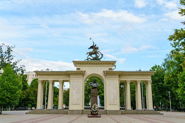Krasnodar Russia August 2020 Monument Georgy Konstantinovich Zhukov 库班以他们为荣 — 图库照片