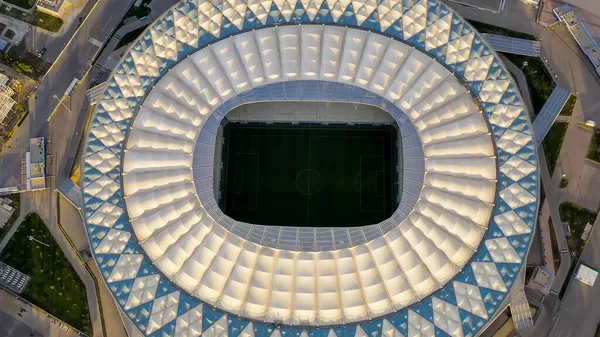 Volgograd Rusia Septiembre 2020 Volgograd Arena Rotor Stadium Vista Atardecer —  Fotos de Stock