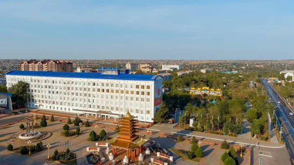 Elista Rusko Srpna 2021 Pagoda Sedmi Dnů Pagoda Centrálním Leninově — Stock fotografie