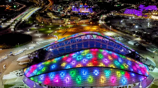 Soczi Rosja Września 2021 Park Olimpijski Soczi Arena Rybołówstwa Oświetlenie — Zdjęcie stockowe