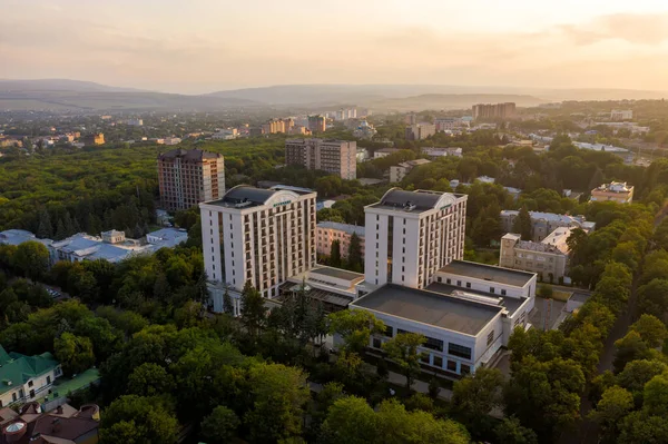 Essentuki Russia August 2021 Sanatorium Istochnik Source Sunset Time Aerial — Stock Photo, Image