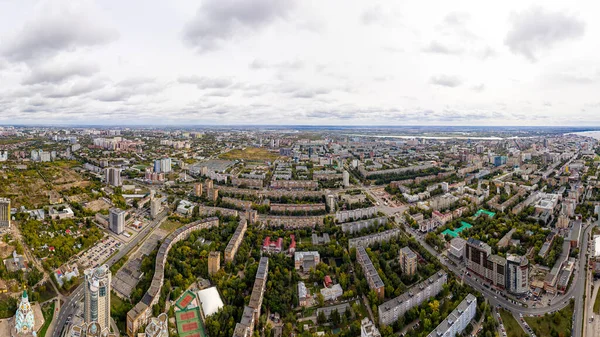 萨马拉俄罗斯 秋天的城市空中景观 — 图库照片