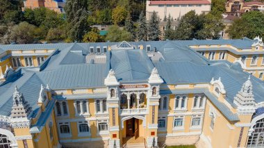 Kislovodsk, Rusya - 30 Ağustos 2021: Ana Narzan Hamamları, Kislovodsk. Kurortny Bulvarı, Hava Manzarası  