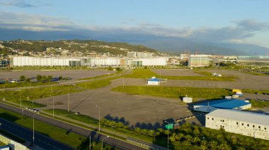 Sochi, Rusya - 4 Eylül 2021: Sirius - Bilim ve Sanat Parkı Kültür Merkezi. Sirius Üniversitesi, Hava Görünümü  