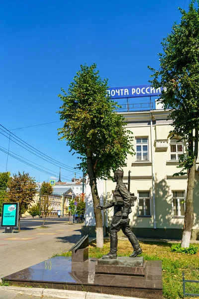 Woronesch Russland August 2020 Denkmal Für Den Frontpostboten Gedenkstätte Siegesplatz — Stockfoto