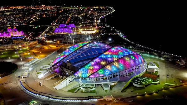 Sochi Russia September 2021 Olympic Park Sochi Fisht Arena Night — Stock Photo, Image