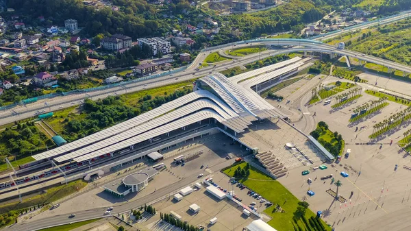 Sochi Rusia Septiembre 2021 Estación Tren Parque Olímpico Sochi Horario — Foto de Stock