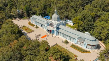 Zheleznovodsk, Rusya. Puşkin galerisi. Spa parkı. Şehir Resort 'u, Hava Görünümü  