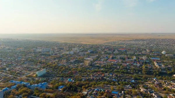 Elista 俄罗斯 城市的全景 空中景观 — 图库照片