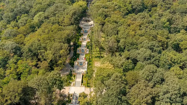 Zheleznovodsk Ryssland Smirnovsky Källa Högst Upp Cascade Trappan Spa Parken — Stockfoto