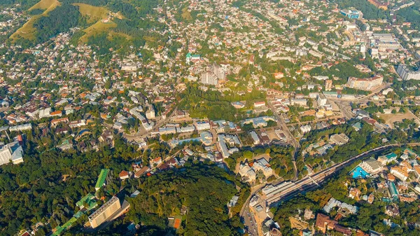 Kislovodsk Rússia Kurortny Boulevard Galeria Narzan Estação Ferroviária Vista Aérea — Fotografia de Stock