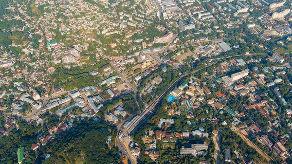 Кисловодськ Росія Boulevard Narzan Gallery Railway Station Aerial View — стокове фото