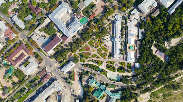 Pyatigorsk, Russia. Lermontov Gallery and Park Flower Garden, Aerial View