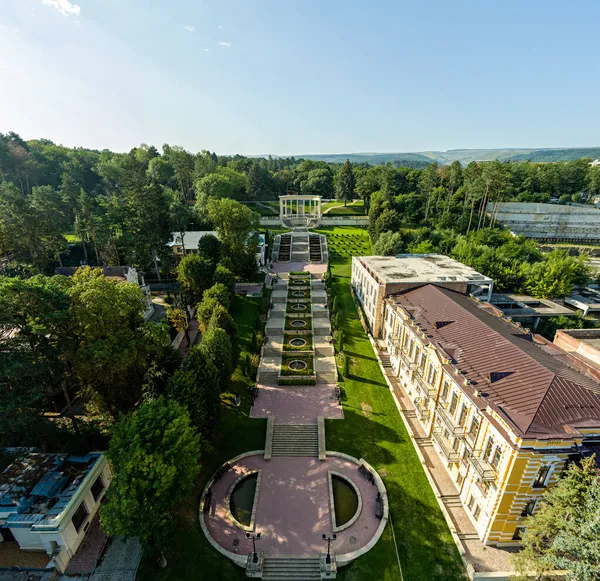 Kislovodsk Russie Escalier Cascade Avec Rotunda Vue Aérienne — Photo