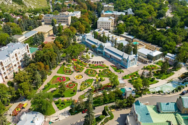 Pyatigorsk Rusia Galería Lermontov Park Flower Garden Vista Aérea Verano — Foto de Stock
