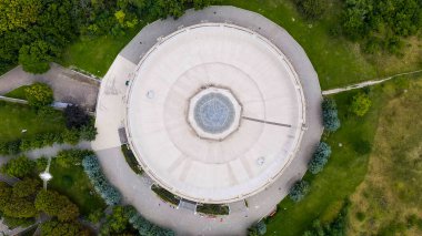 Essentuki, Rusya - 31 Ağustos 2021: Mineral yayları içme galerisi, Aerial View  