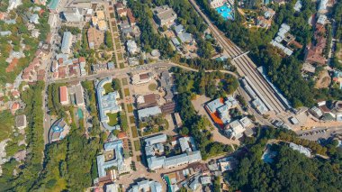 Kislovodsk, Rusya. Kurortny Bulvarı, Kislovodsk şehrinin tatil köyü parkında.  